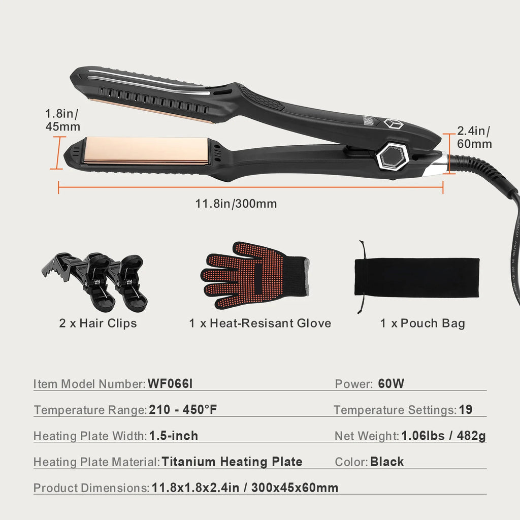 Dual Infrared Hair Straightener, Titanium Flat Iron